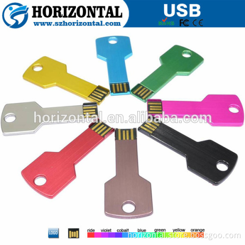 new simple Metal Key USB 2.0 Memory Stick Flash Pen Drive Genuine 8GB